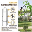 1.9M Easy Obelisk Black Garden Metal Obelisk Trellis