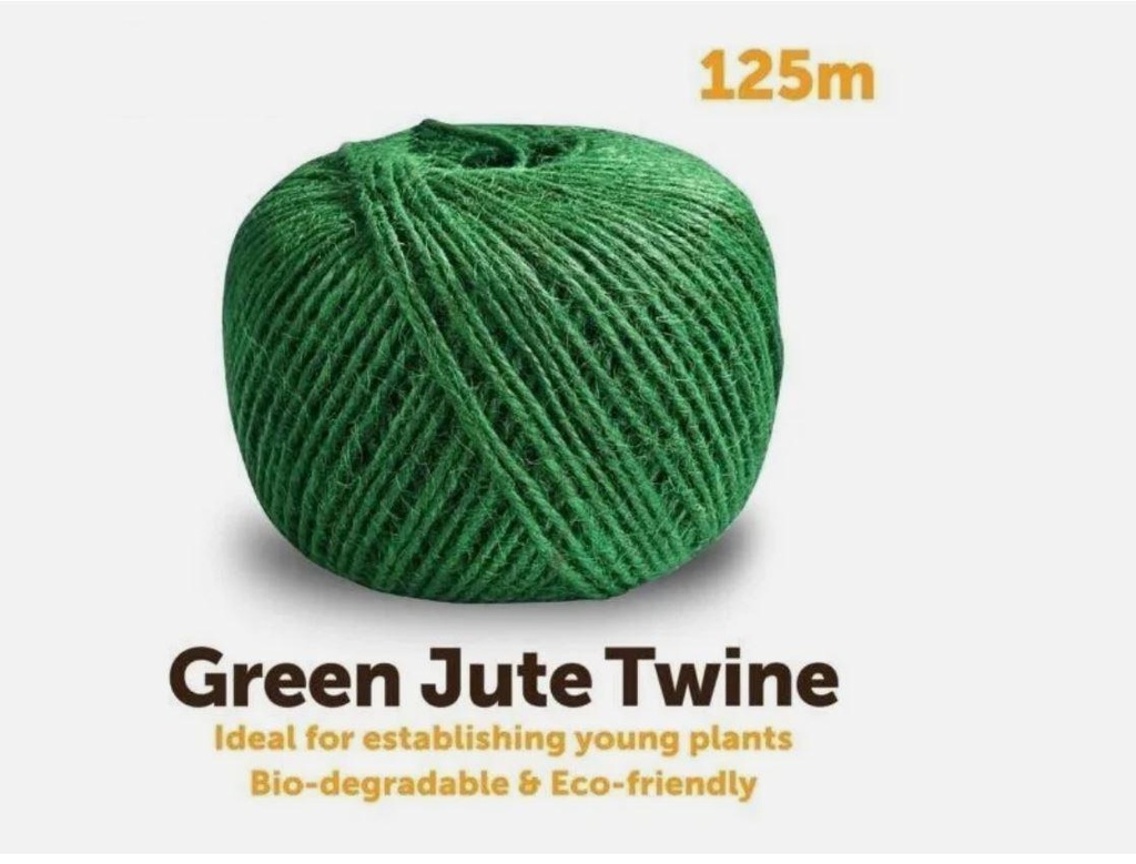 125m Garden Jute Twine Green Plant Support String