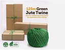 125m Garden Jute Twine Green Plant Support String  Pack Of 3