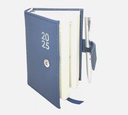 2025 Page a Day A7 Diary Soft Leather Feel Pocket Size Journal With Pen