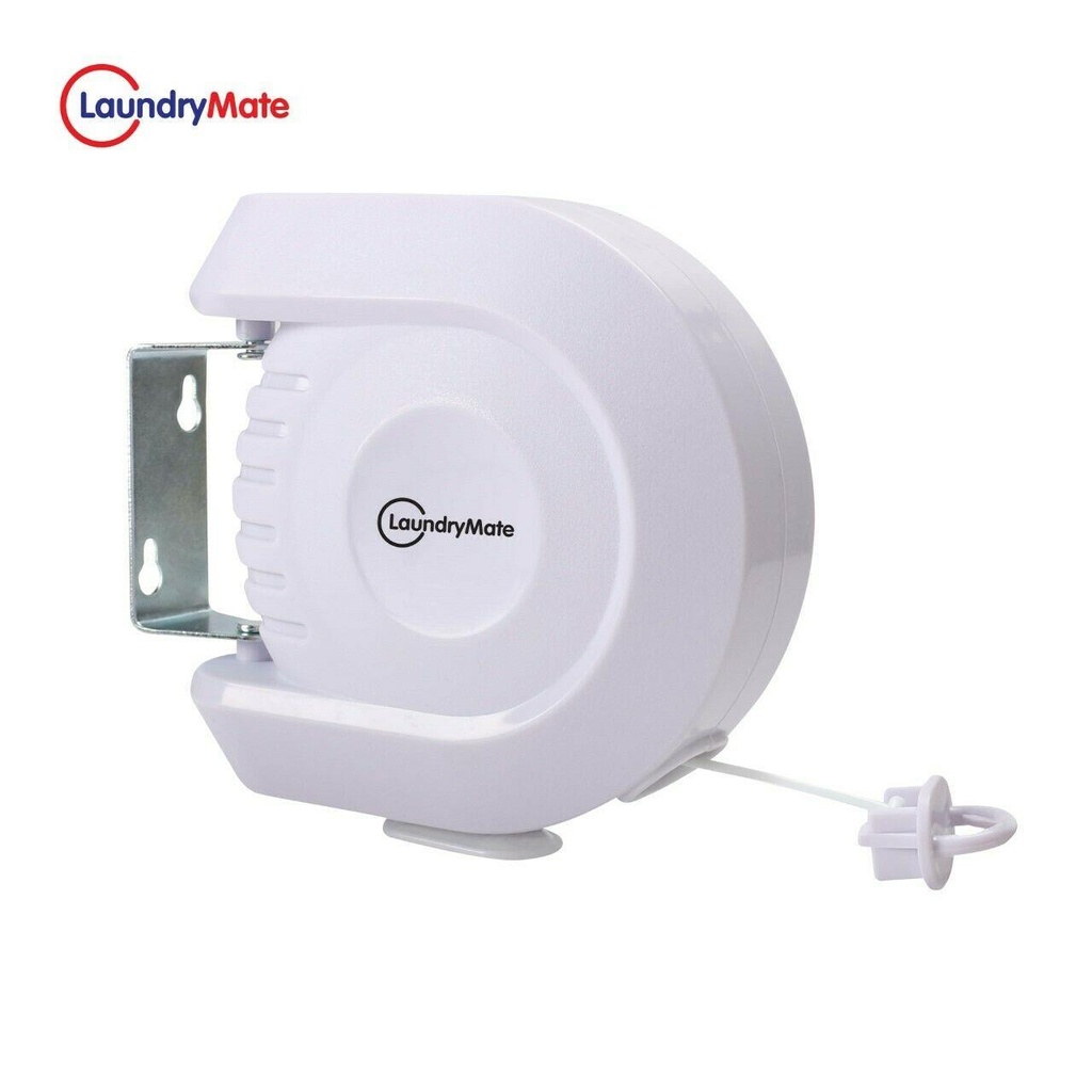 12 Meter Retractable Washing Line Airer Wall Mount Reel Clothes Dryer Rope