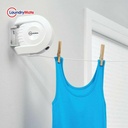12 Meter Retractable Washing Line Airer Wall Mount Reel Clothes Dryer Rope