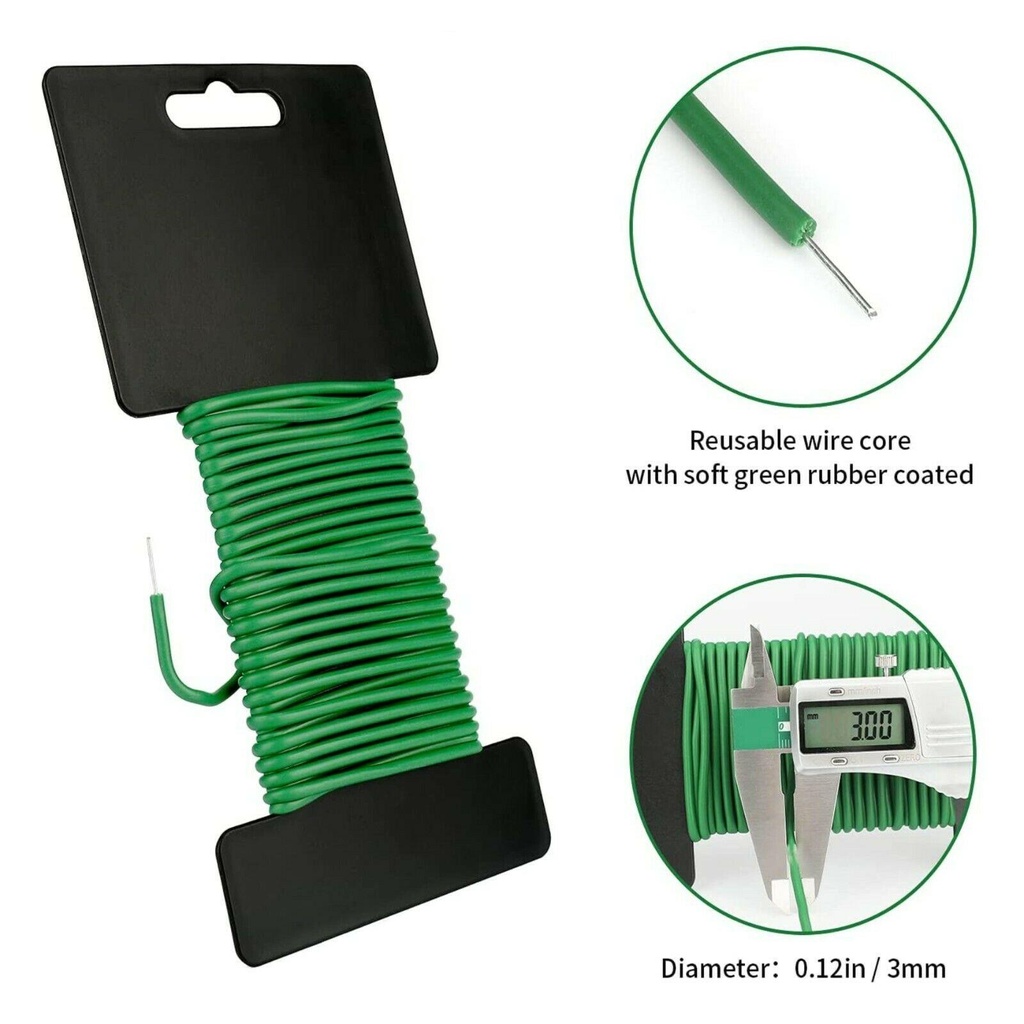 12M Garden Tie Soft Plant Flexible Bendy Cable Twist Tie