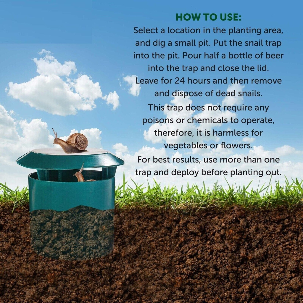 12x Snail Slug Traps