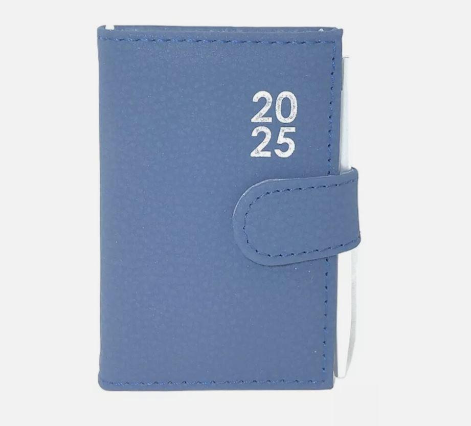 2025 Page a Day A7 Diary Soft Leather Feel Pocket Size Journal With Pen