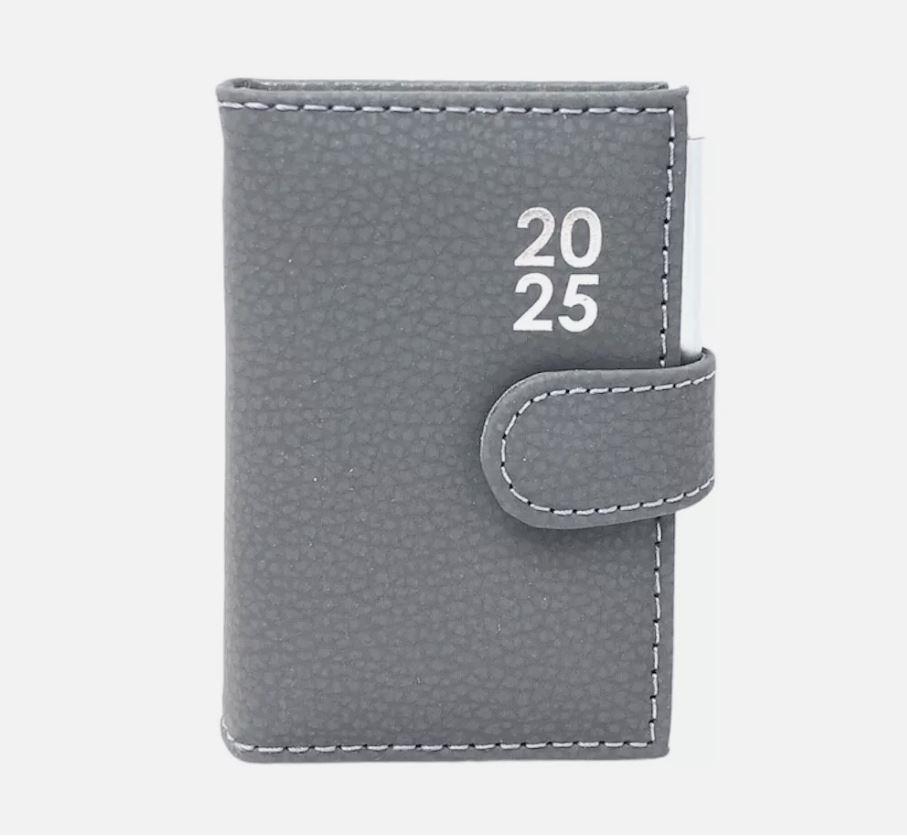 2025 Page a Day A7 Diary Soft Leather Feel Pocket Size Journal With Pen