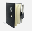 2025 Page a Day A7 Diary Soft Leather Feel Pocket Size Journal With Pen