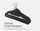 10PK Velvet Coat Hangers BLACK