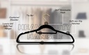 10PK Velvet Coat Hangers BLACK