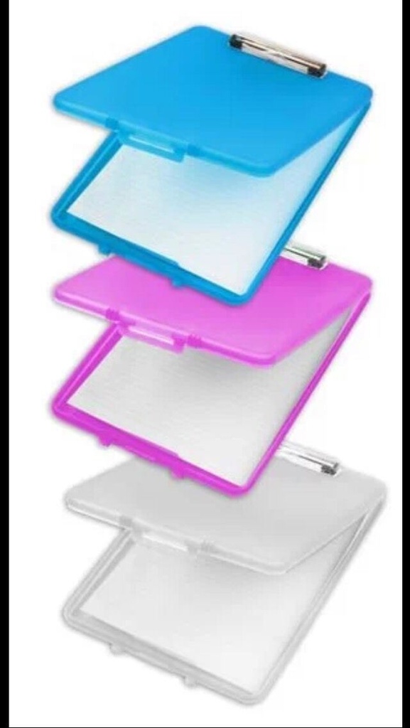 10x A4 PlasticClipboard Paper Storage Box