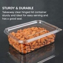 100 PC Hinged Lid Salad Containers 500cc