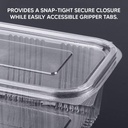 100 PC Hinged Lid Salad Containers 500cc