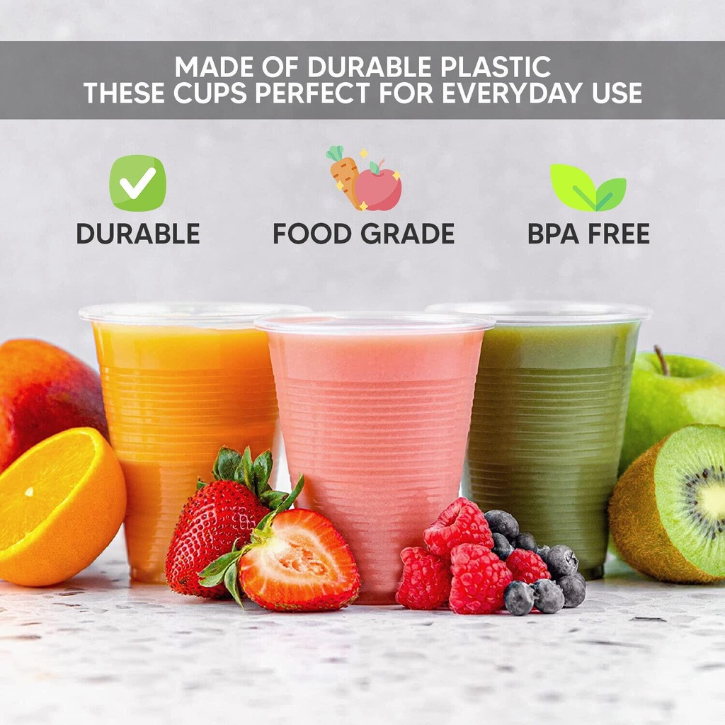 100pc 7oz 180Cc Clear Plastic Cups 7oz