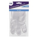 100pc (50pairs) disposable gloves Plastic Gloves.