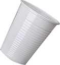 100pc White Plastic Cups - 7oz Disposable Cup 180Cc