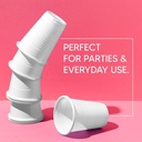 100pc White Plastic Cups - 7oz Disposable Cup 180Cc