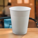 100pc White Plastic Cups - 7oz Disposable Cup 180Cc
