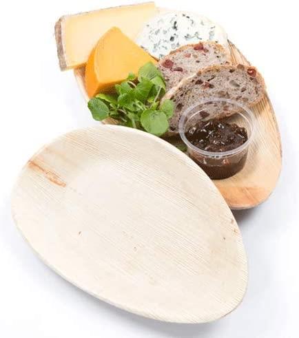 10'' Palm Leaf Plate Plates 10x6 Inch Oval - 10  pcs