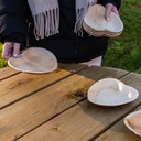 10 pcs    7'' Palm Leaf Plate heart shape - 10 pcs