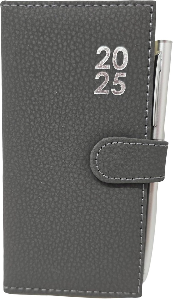 2025 Week To View Premium Padded Slim Pocket Diary Stud Close Diary With Pen