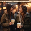 100 X 12oz Disposable Kraft Ripple Paper Cups Insulated Brown Paper Cups