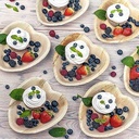 100 pcs    7'' Palm Leaf Plate heart shape - 100 pcs