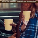 1000 X 12oz Disposable Kraft Ripple Paper Cups  Insulated Brown Paper Cups