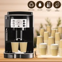 1000 X 12oz Disposable Kraft Ripple Paper Cups  Insulated Brown Paper Cups