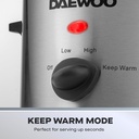 1.5L Slow Cooker Stainless Steel Small Slow Cooker Glass Lid 3 Heat Settings New