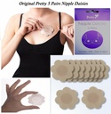 10 x Disposable Self Adhesive Discreet Nude Nipple Daisies Covers Pads Braless Pasties