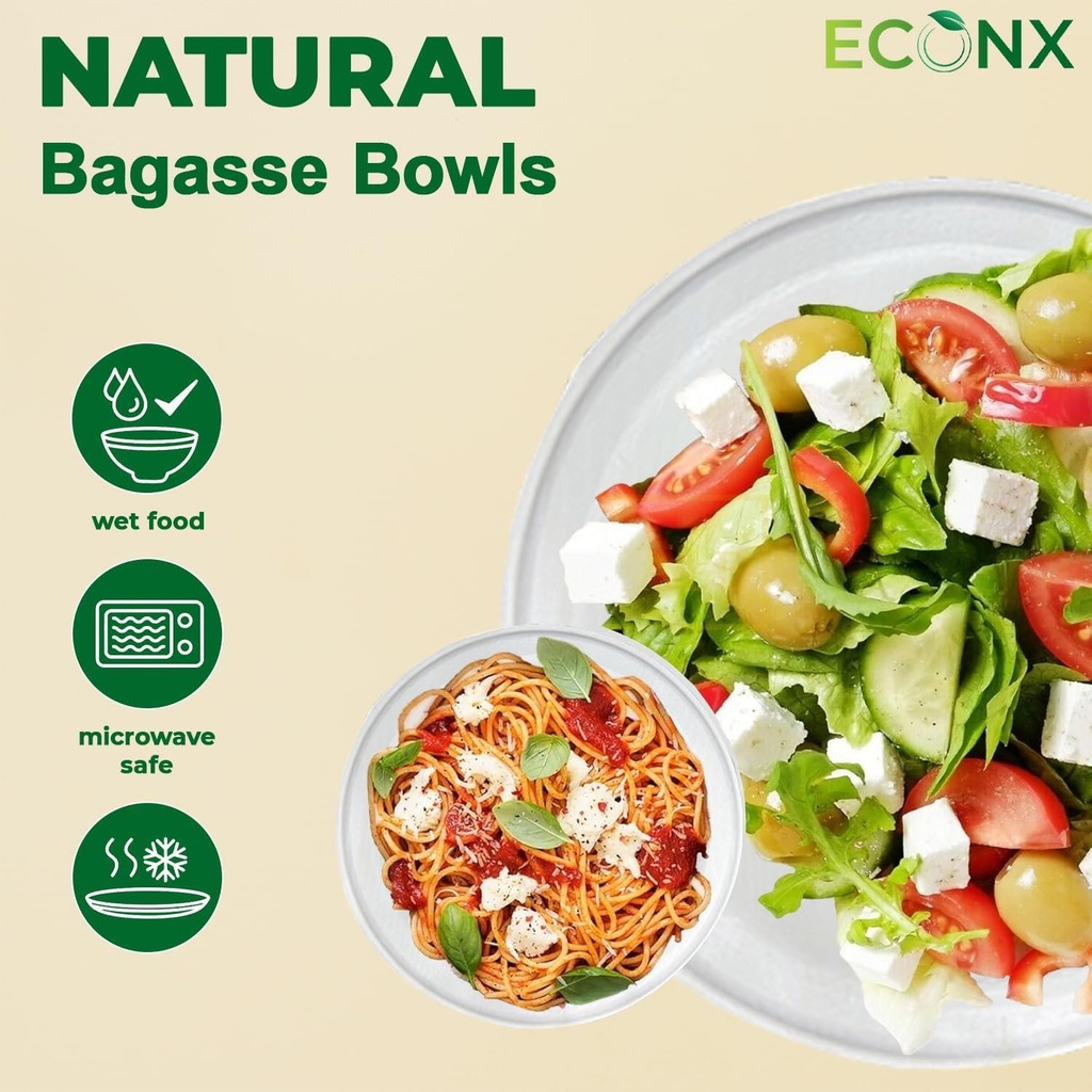 100 X 6oz 180ml Bowl   Bagasse