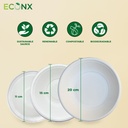 100 pcs Disposable Paper Bowls 24oz Eco-Friendly Sugarcane