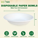 100 pcs Disposable Paper Bowls 24oz Eco-Friendly Sugarcane