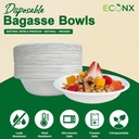 100 pcs Disposable Paper Bowls 24oz Eco-Friendly Sugarcane
