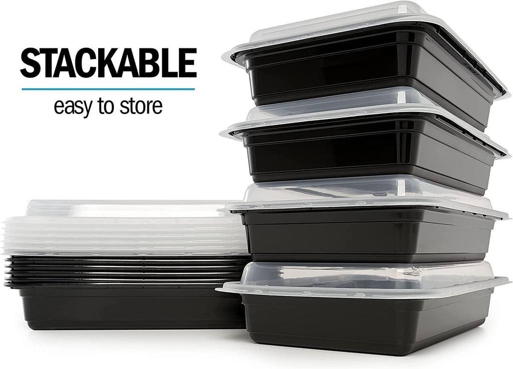 1 Compartment Meal Prep Containers 32oz Pack of 10