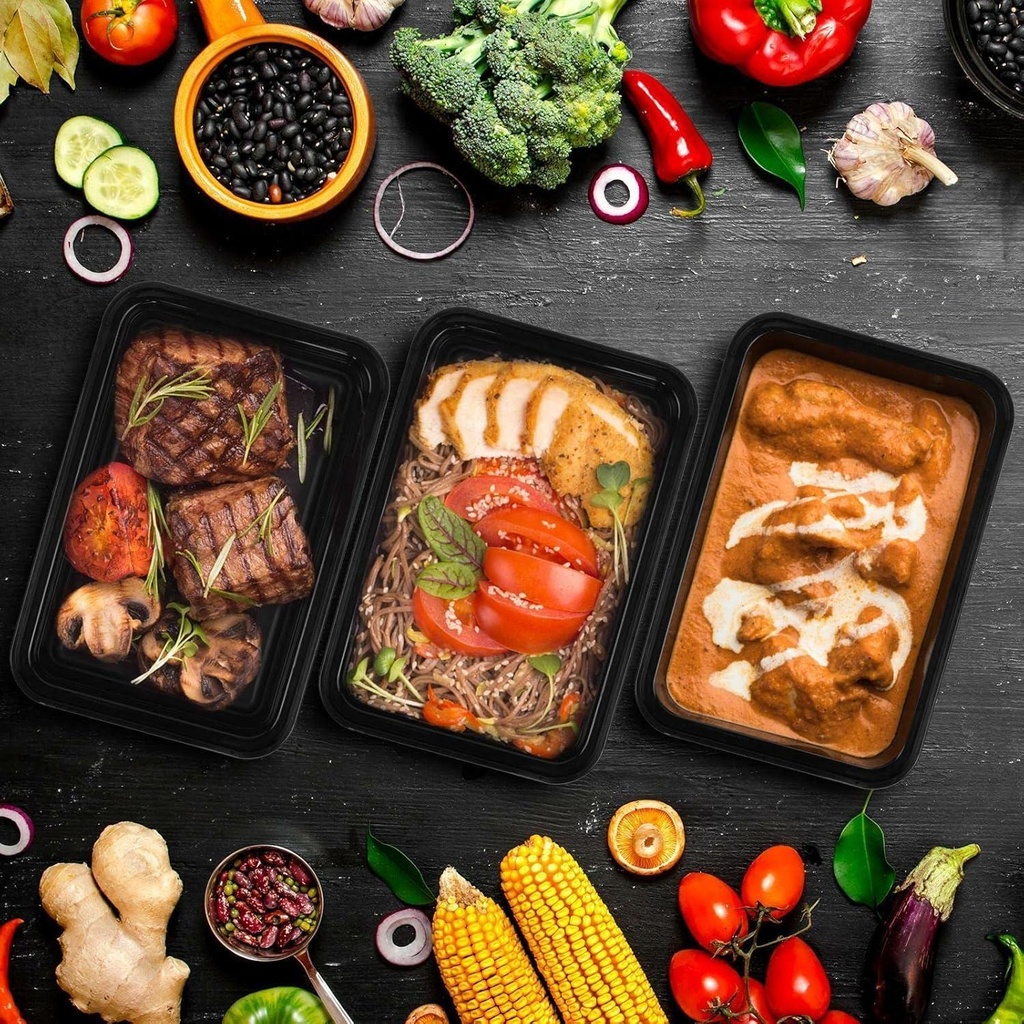 1 Compartment Meal Prep Containers 32oz Pack of 10