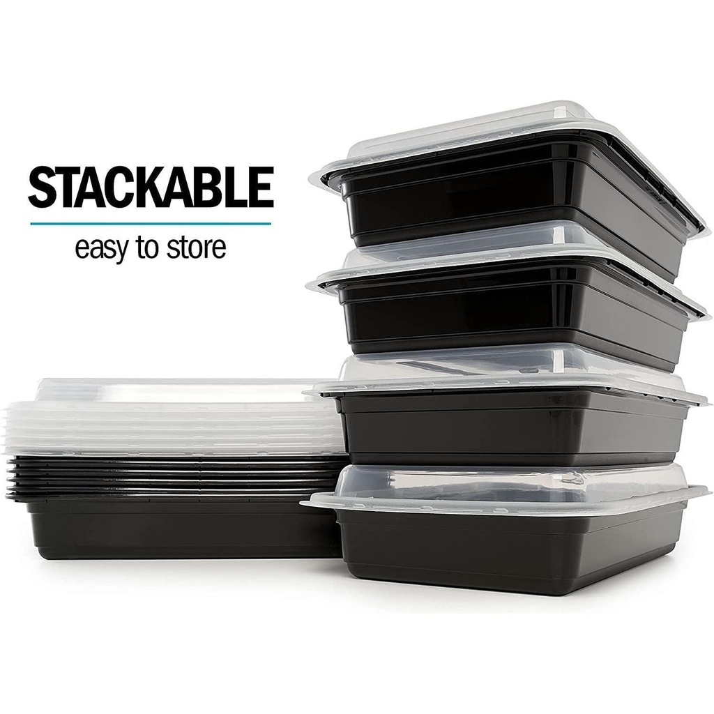 1 Compartment Meal Prep Containers 38oz Pack of 30