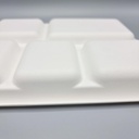 100 X BAGASSE 5 Compartment FOOD PLAT TRAY - 27 X 22CM