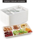 100 X BAGASSE 5 Compartment FOOD PLAT TRAY - 27 X 22CM