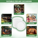 100 x 9" Plain Bagasse Round Disposable Plates