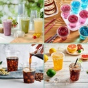 100 x 240ML/8Oz with Clear Flat Lid for Smoothie Cup PET (78mm)