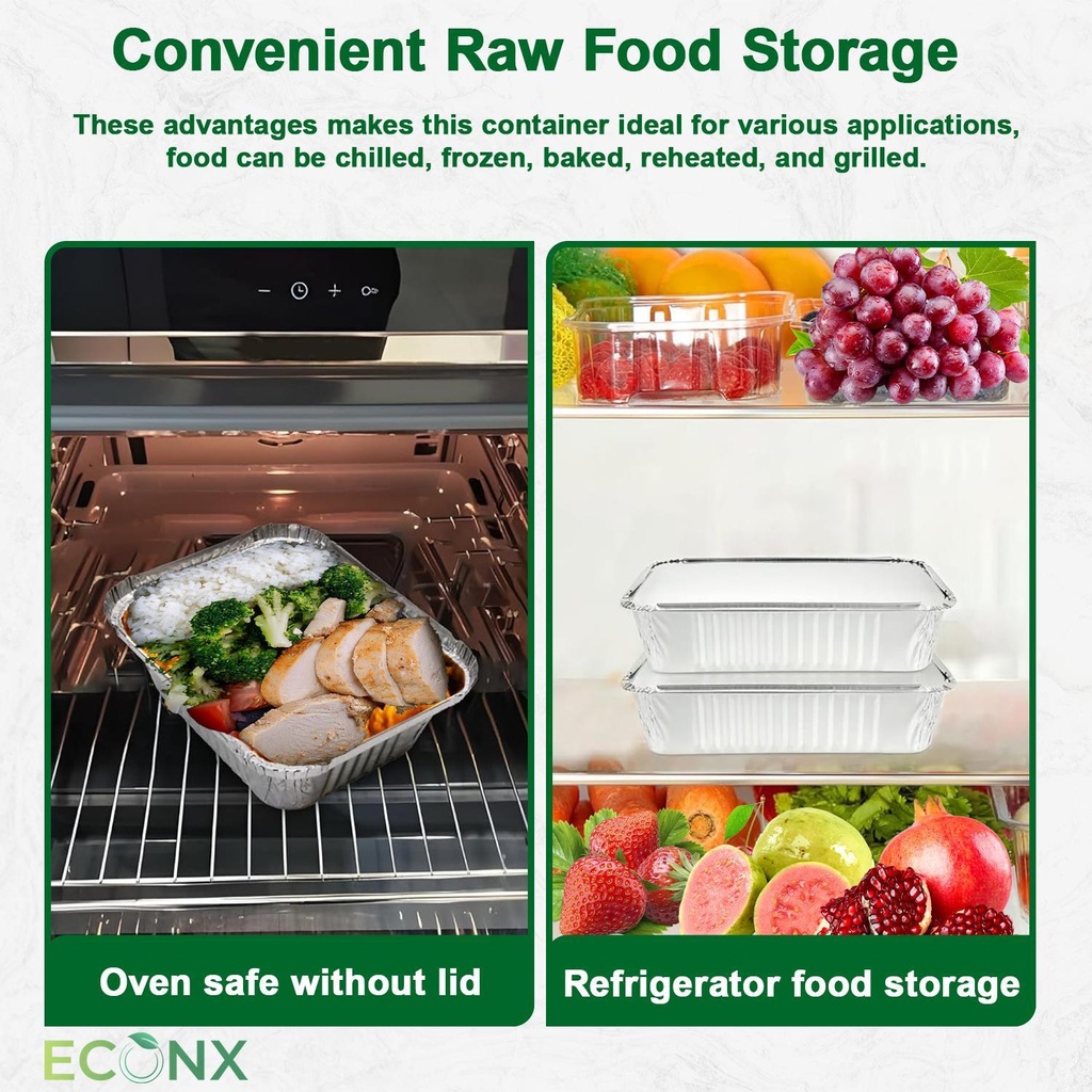 100 x HRD Foil Food Container No.2 470ml/16oz Pack of 100