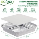 100 x HRD-Foil Food Container No.9-Deep-230*230*50mm Pack of 100