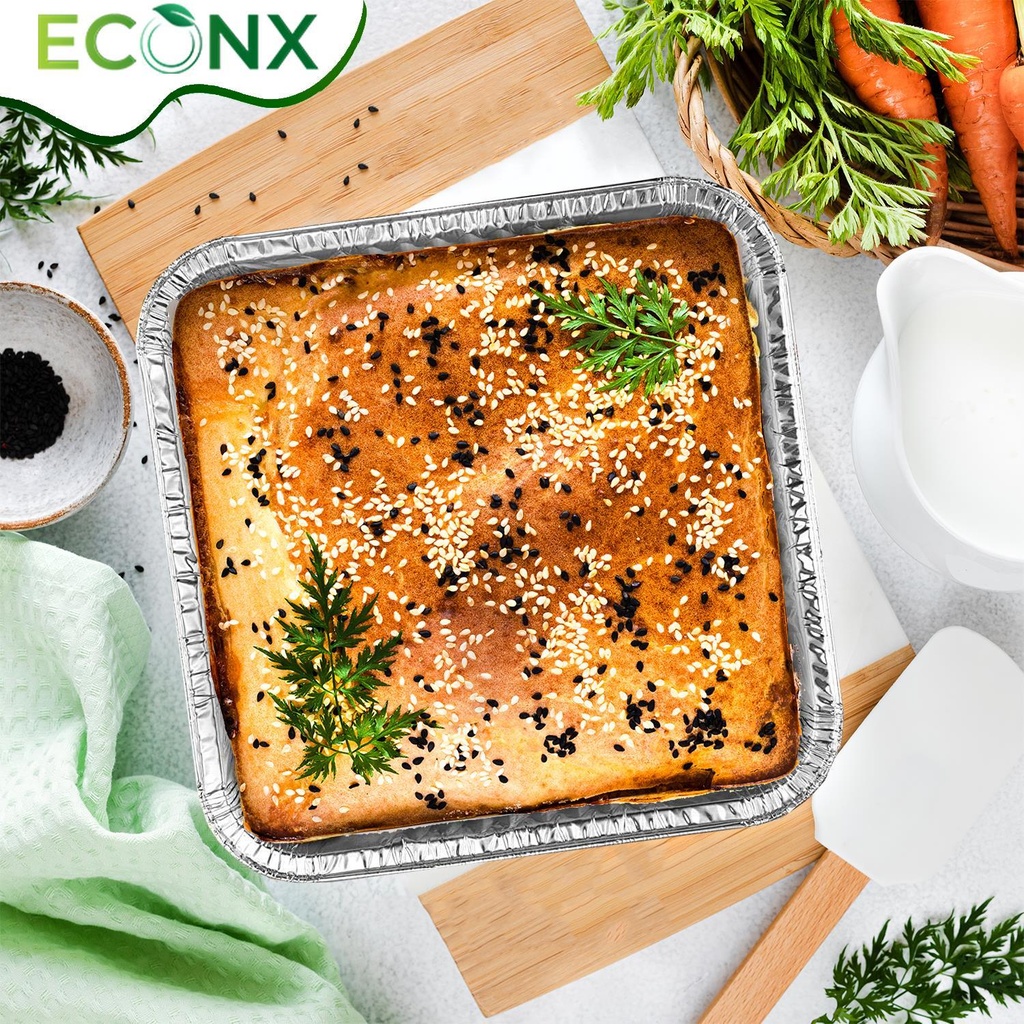 100 x HRD-Foil Food Container No.9-Deep-230*230*50mm Pack of 100