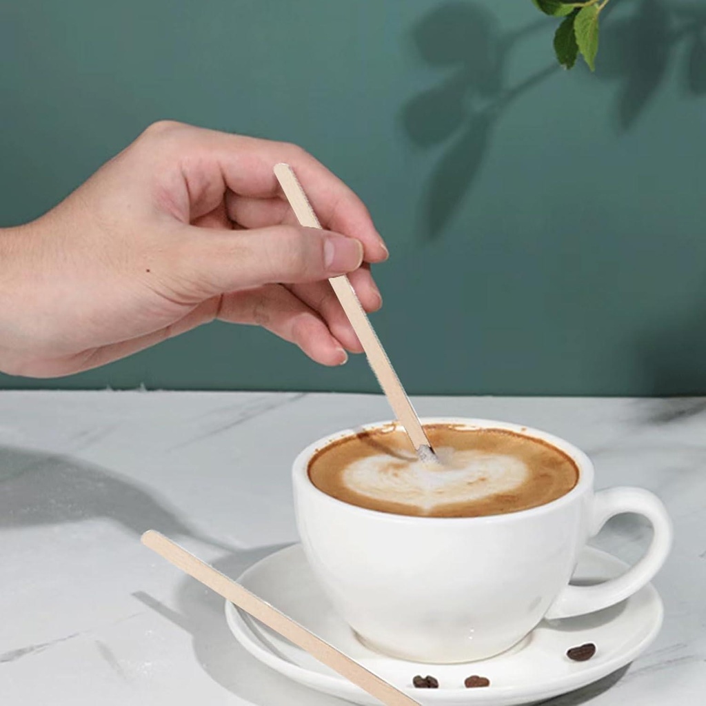 1000 WODDEN COFFE STIRRERS 140x5mm (5.5'')