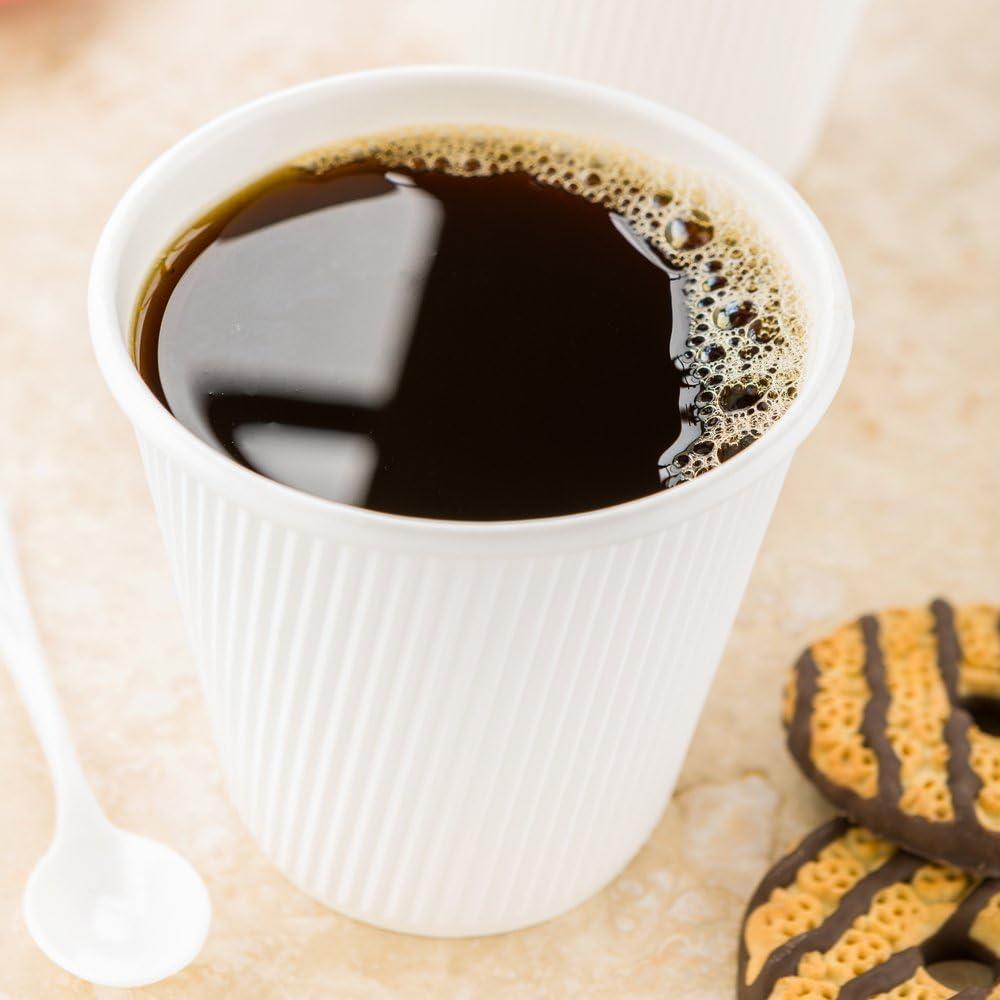 100 White 12OZ Ripple Hot Drink Paper Cups