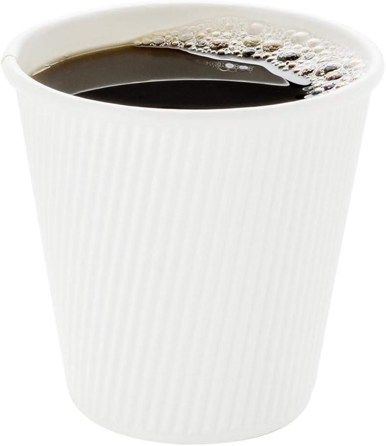 100 White 12OZ Ripple Hot Drink Paper Cups