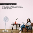 10 x MantraRaj White Pedestal Standing Floor Fan 16 Inch 3 Speed Settings Safety Mesh Grill Oscillating Fan Adjustable Height And Tilting Head Standing Fan Ideal for Home Office Air Cooling Fan (10)