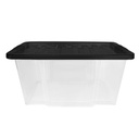 1 x 14 Litre Storage Box Small + Black Lid