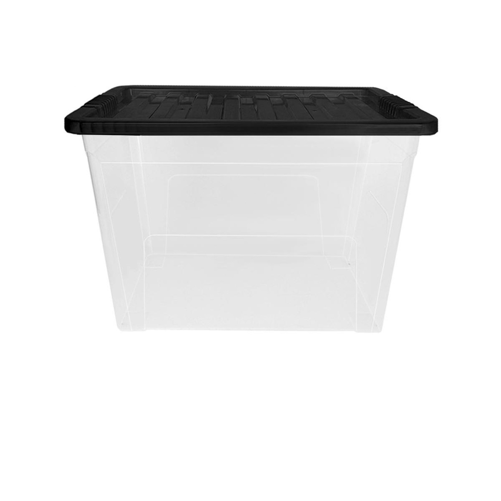 1 x 14 Litre Storage Box Small + Black Lid